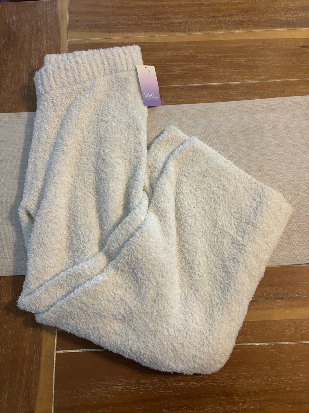 NWT Stars Above Cozy Women’s Cream Bouclé pants